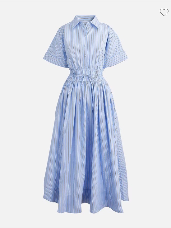 J. Crew Dresses & Skirts - J. Crew Elena shirt-dress in striped cotton poplin